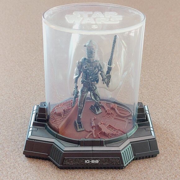 Star Wars Titanium Series Diecast Figure IG-88 Hasbro Loose w/ Acrylic Case 2005 - Picture 2 of 10